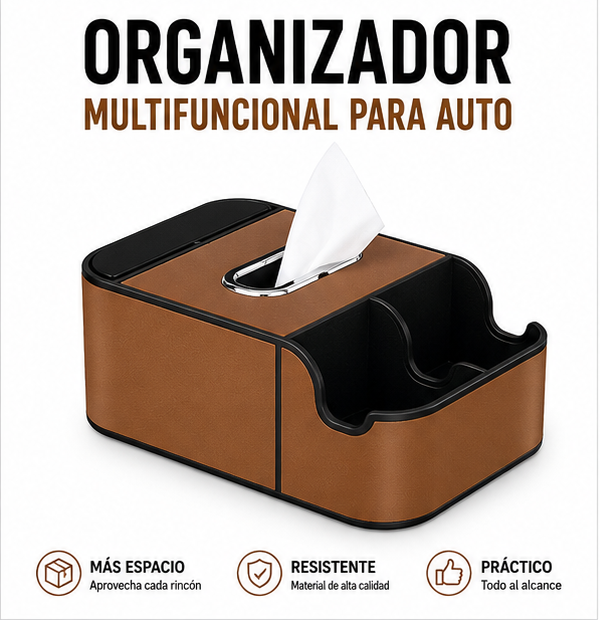 Organizador Multifuncional para Auto | Mantén tu Vehículo Ordenado y Todo al Alcance en Segundos