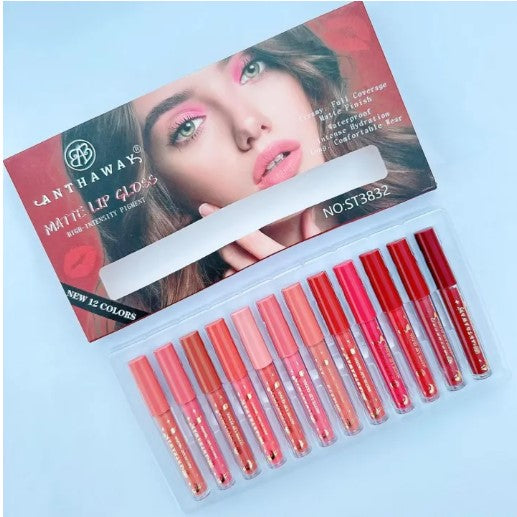 💄 Set de Labiales Matte Anthaway® – Alta Cobertura e Hidratación