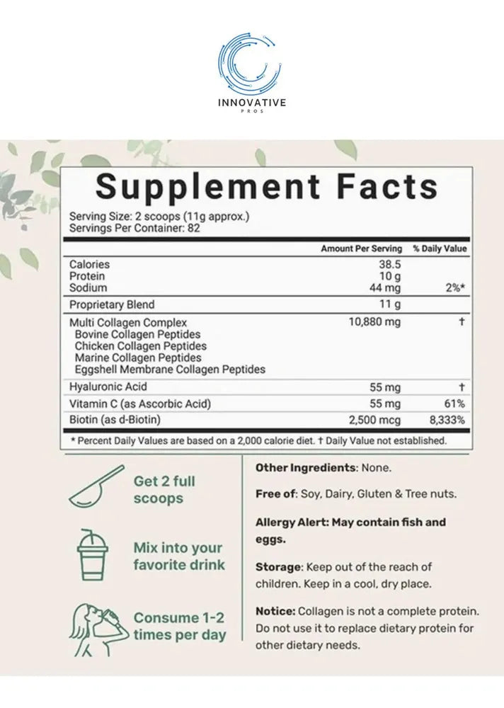 Multi Collagen Peptides 8 en 1 - Bienestar y Vitalidad