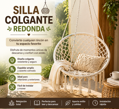 Tu Rincón de Relajación en Casa / Silla Colgante Redonda