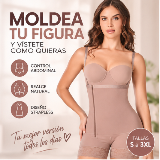 Faja Strapless Media Pierna | Moldea Abdomen y Realza Glúteos
