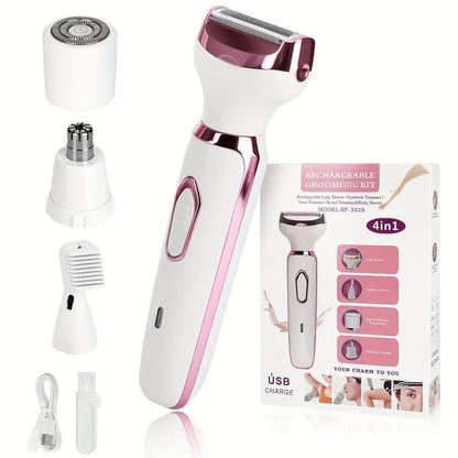 Depiladora Facial y Corporal 4 en 1 💖 Precisión y Cuidado Total 🌸 ¡OFERTA ESPECIAL!