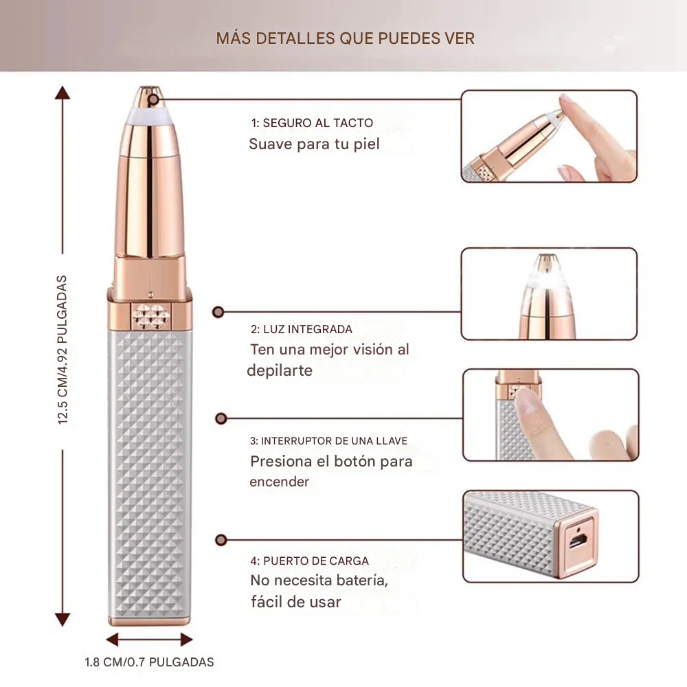 Depilador 2 En 1 Facial Eléctrico