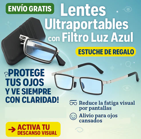 PAGUE 1 LLEVE 2❗ Lentes Plegables de Lectura + Filtro Luz Azul