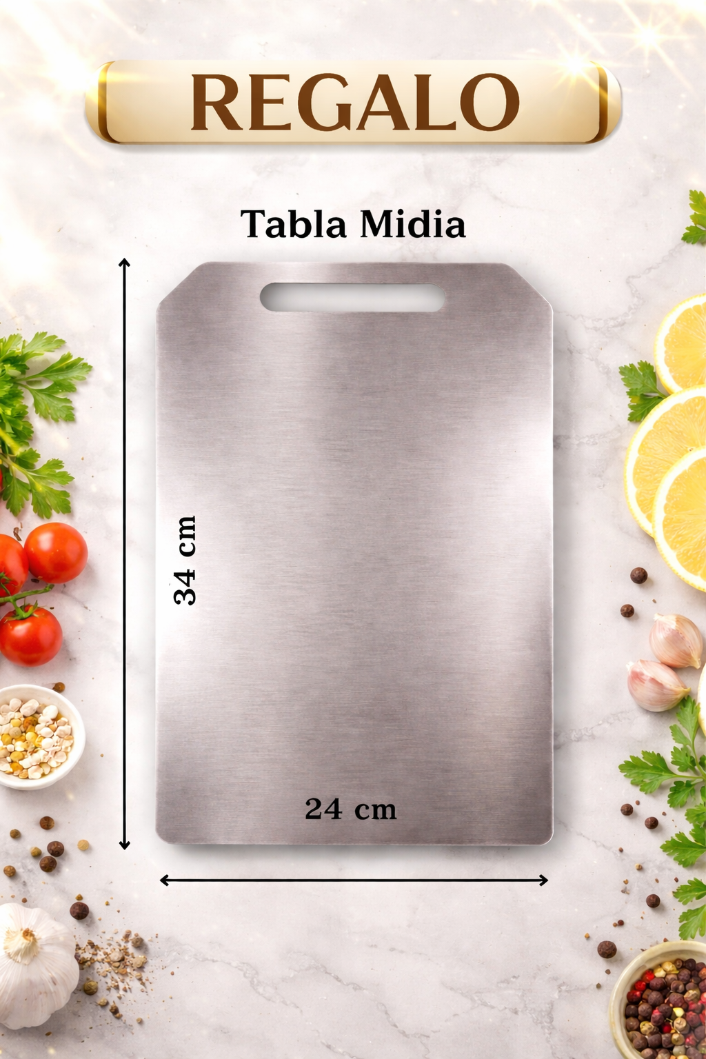 Tabla de picar de Acero Inoxidable / Tabla Pequeña GRATIS 🎁