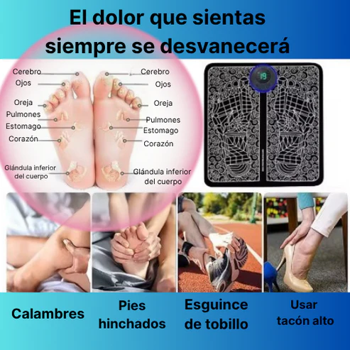 Masajeador de Pies EMS | Alivio de Fascitis Plantar y Tendinitis del Tendón de Aquiles
