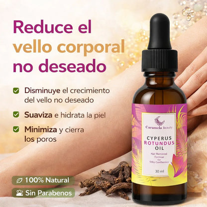 Reduce progresivamente el vello desde casa, sin dolor ni irritación / Aceite de Cyperus Rotundus