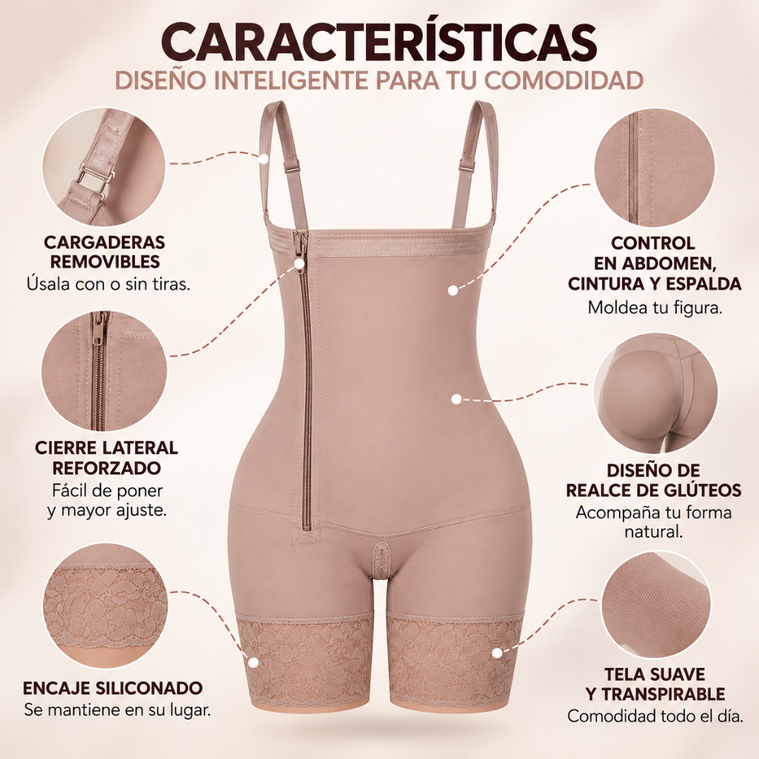 Faja Strapless Media Pierna | Moldea Abdomen y Realza Glúteos
