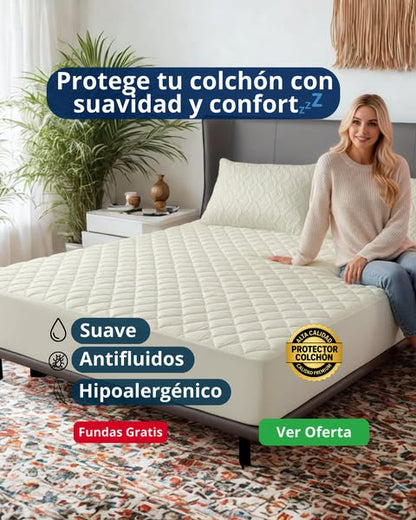 Combo Protector De Colchón Antifluido