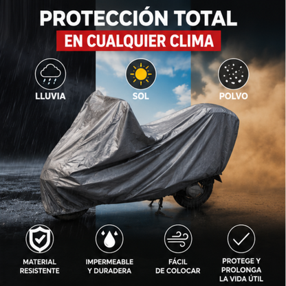 Funda Impermeable para Moto XL | Protege y Cuida tu Motocicleta del Sol, la Lluvia y el Polvo Todo el Año