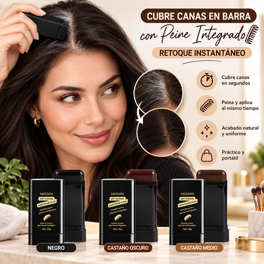 🖤✨ Cubre Canas en Barra con Peine – Retoque Instantáneo 💇‍♀️💇‍♂️