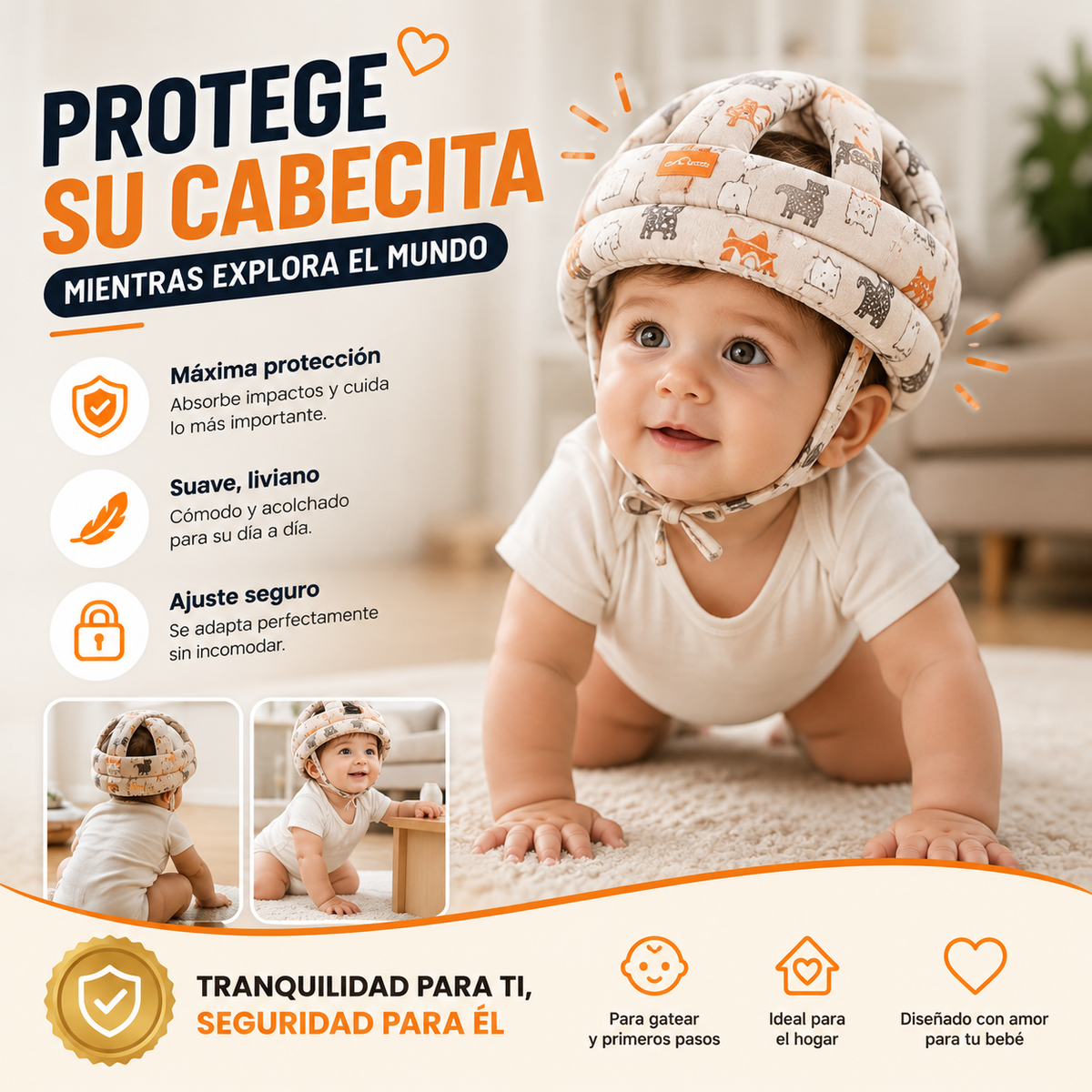 👶Casco Anti Impacto para Bebés / Seguridad y Tranquilidad ⭐