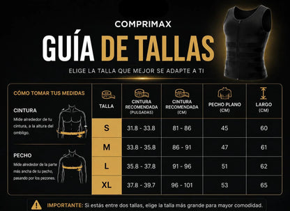 📶 COMPRIMAX™ Chaleco Sauna Para Hombre Con Cinturón 🔥