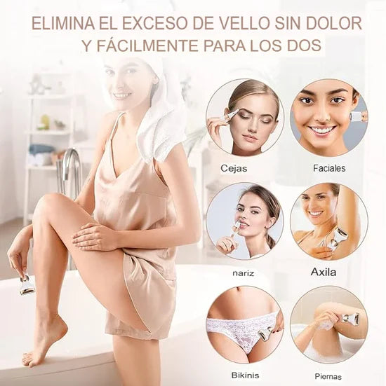 Depiladora Facial y Corporal 4 en 1 💖 Precisión y Cuidado Total 🌸 ¡OFERTA ESPECIAL!