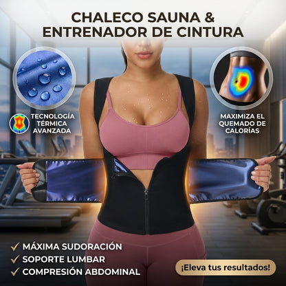 📶 COMPRIMAX™ Chaleco Sauna Con Cinturón para MUJER 🔥