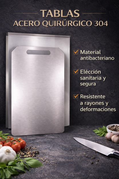 Tabla de picar de Acero Inoxidable / Tabla Pequeña GRATIS 🎁