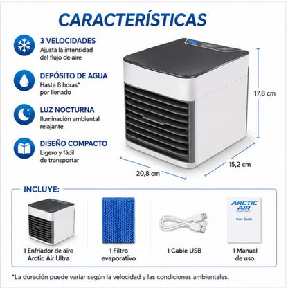 Arctic Air Ultra | Enfriador de Aire Personal 3 en 1 para Sentirte Fresco Donde Estés