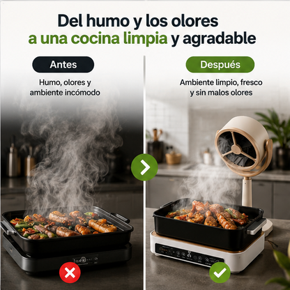 🍳 Cocina Sin Humo y Sin Malos Olores | Extractor de Humo Portátil