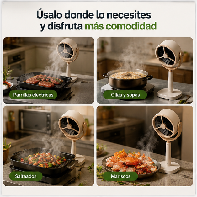 🍳 Cocina Sin Humo y Sin Malos Olores | Extractor de Humo Portátil