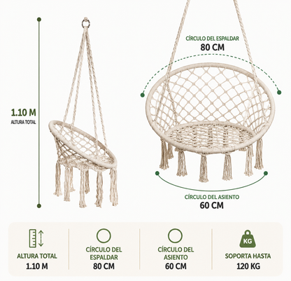 Tu Rincón de Relajación en Casa / Silla Colgante Redonda