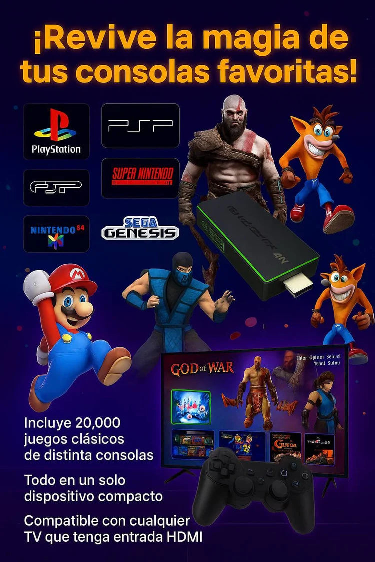 CONSOLA GAMER RETRO - 1000 JUEGOS Envio gratis