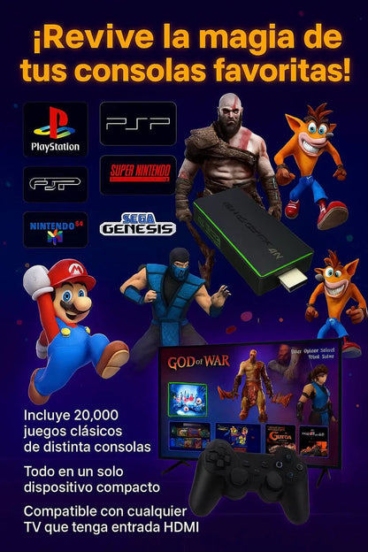 CONSOLA GAMER RETRO - 1000 JUEGOS Envio gratis