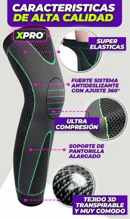 2 RODILLERAS LARGAS DE COMPRESIÓN - Técnica de protección revolucionaria